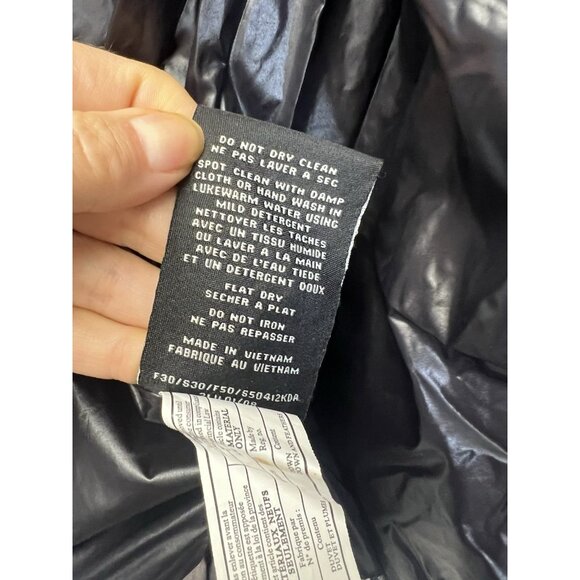 S13 Kylie Metallic Duck Down Feather Detachable Hooded Puffer Jacket Kids Sz 10 - Picture 11 of 15